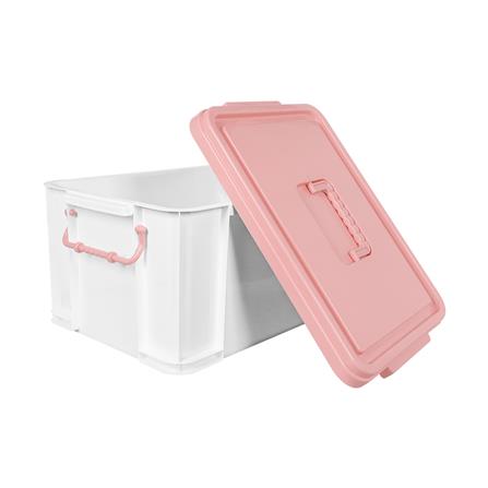 กล่องฝาล็อกหูหิ้ว 15 ลิตร STACKO 28x38.5x21 ซม. สีชมพู_2