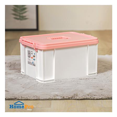 กล่องฝาล็อกหูหิ้ว 15 ลิตร STACKO 28x38.5x21 ซม. สีชมพู_3