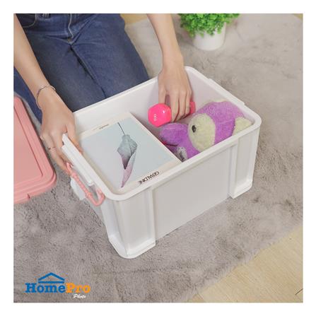 กล่องฝาล็อกหูหิ้ว 15 ลิตร STACKO 28x38.5x21 ซม. สีชมพู_4