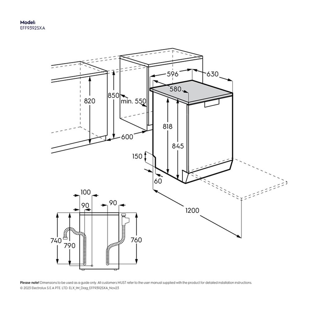 เครื่องล้างจานตั้งพื้น ELECTROLUX EFF9392SXA