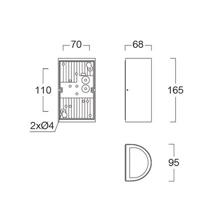 ไฟผนังภายนอก L&E 36-01912 สีดำ_5