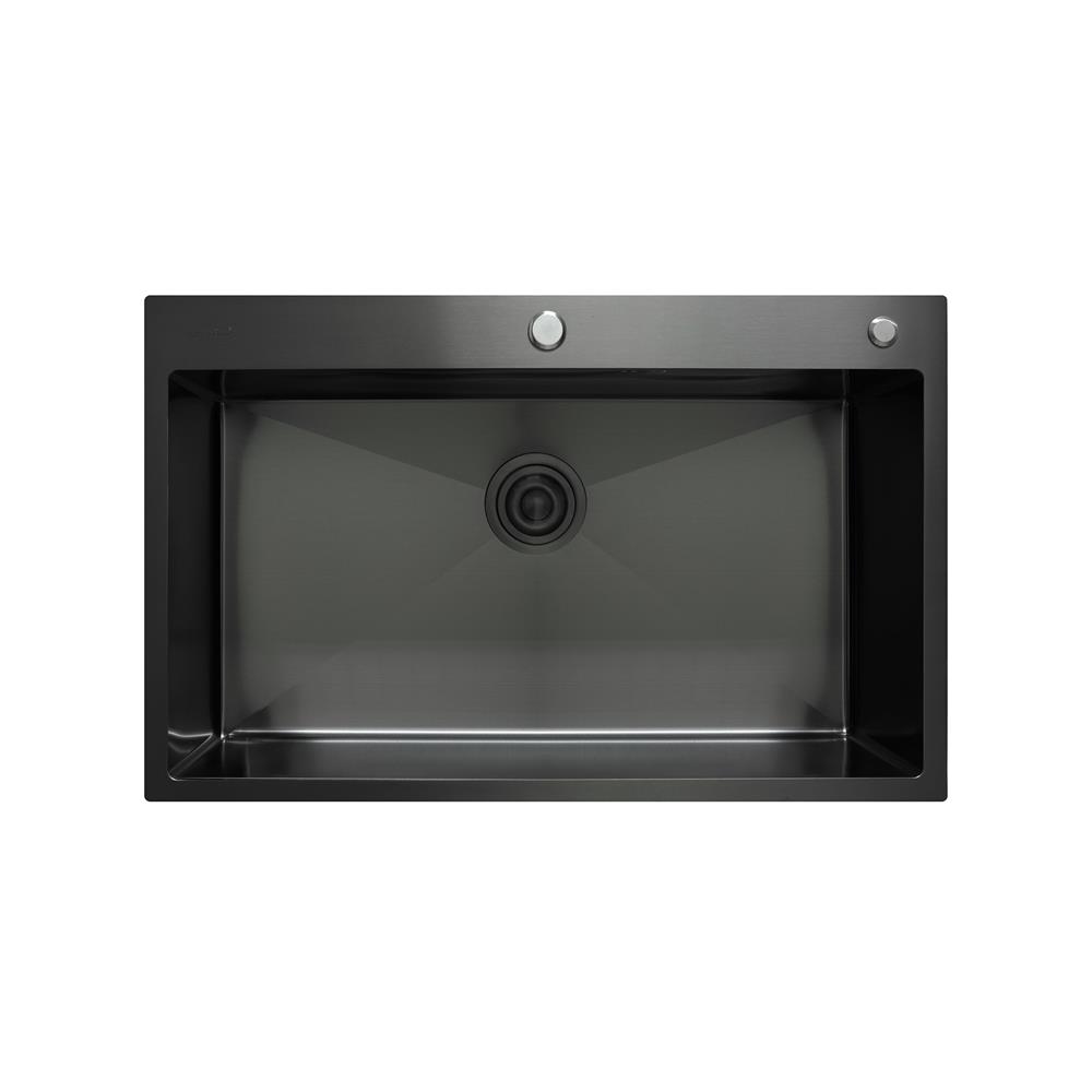 ซิงค์ฝัง 1 หลุม LUCKY FLAME EUB-0851 สีดำ