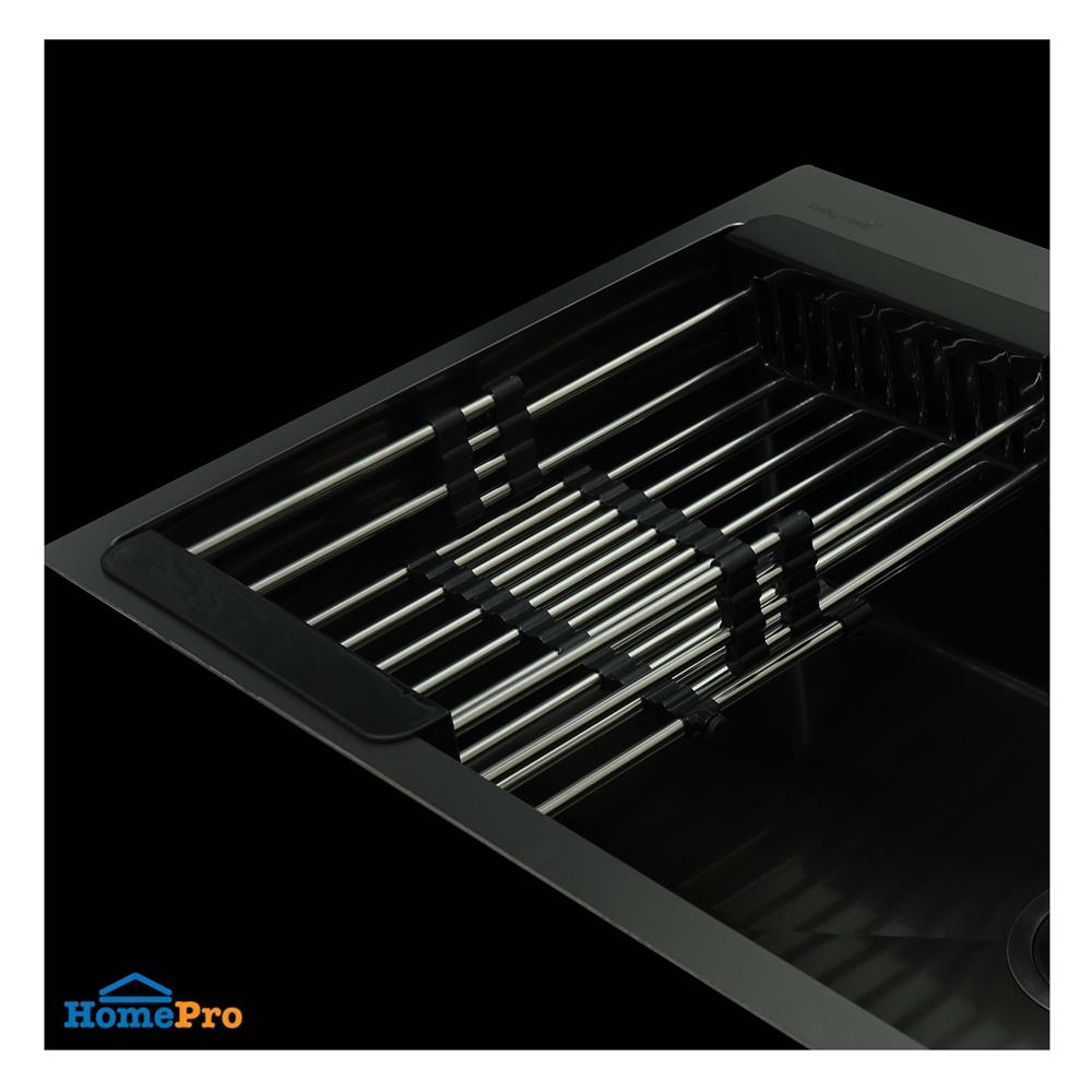 ซิงค์ฝัง 1 หลุม LUCKY FLAME EUB-0851 สีดำ