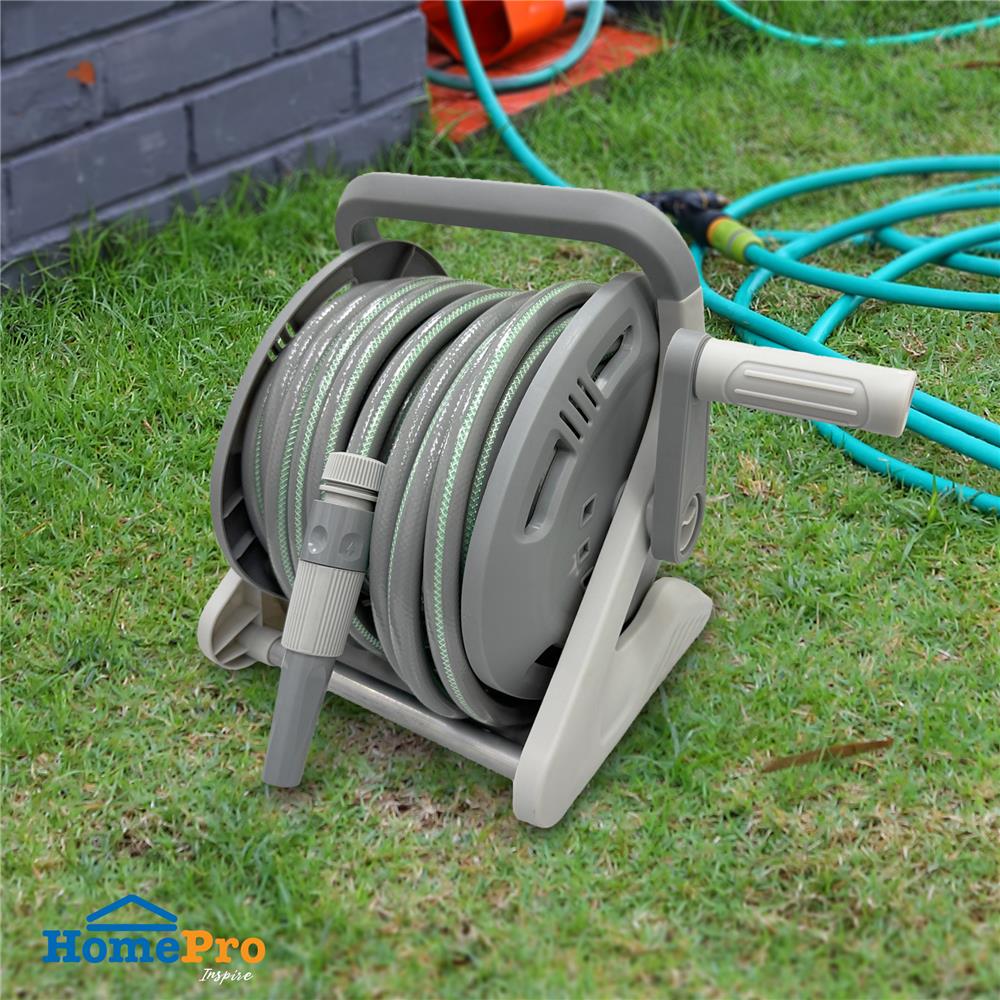 สายยางโรล SPRING W-09 1/2 นิ้ว X 20 ม. สีเทาเขียว