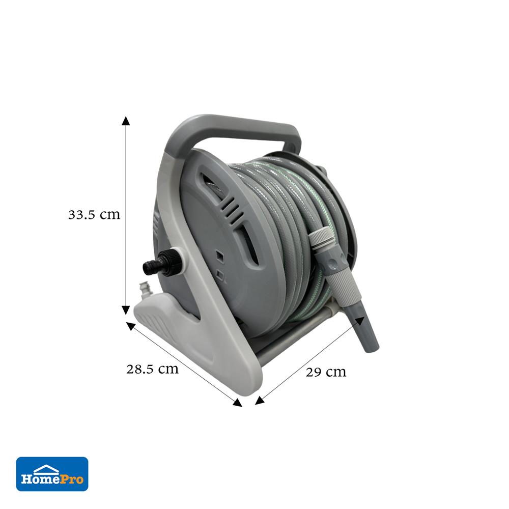 สายยางโรล SPRING W-09 1/2 นิ้ว X 20 ม. สีเทาเขียว