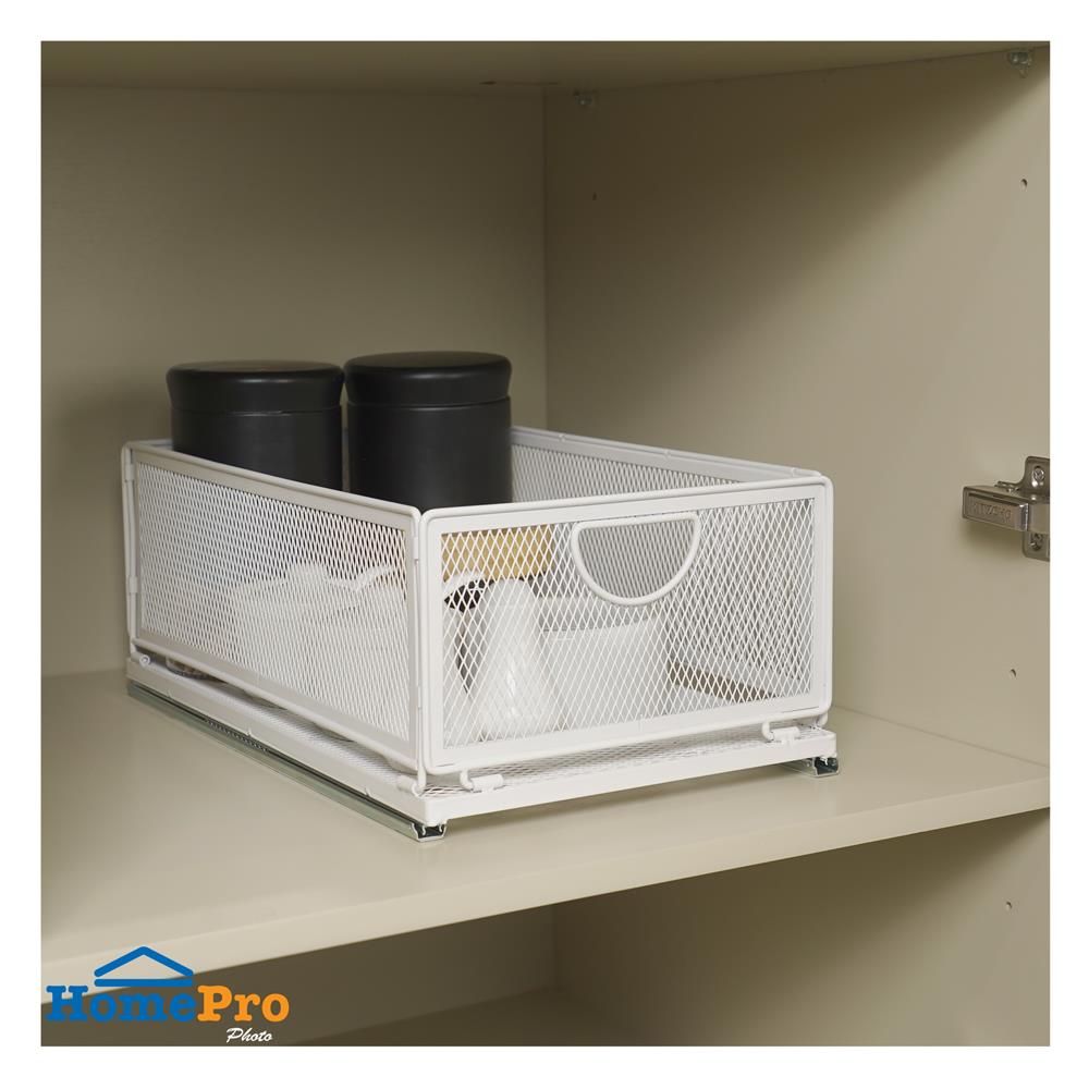 ตะกร้าในตู้ครัวมีรางเลื่อน KECH INSPACE SIZE L 40x24x21.2 ซม.