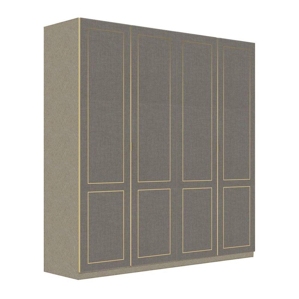 ตู้เสื้อผ้า 4 บานเปิด SB BUILT IN WARDROBE PLUS 59060949 200 ซม. สีเทา