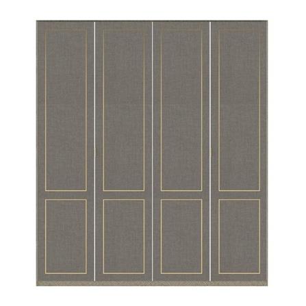 ตู้เสื้อผ้า 4 บานเปิด SB BUILT IN WARDROBE PLUS 59060949 200 ซม. สีเทา