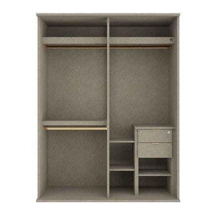 ตู้เสื้อผ้าบานเลื่อน SB BUILT IN WARDROBE PRIME 59060985 160 ซม. สีขาว_1