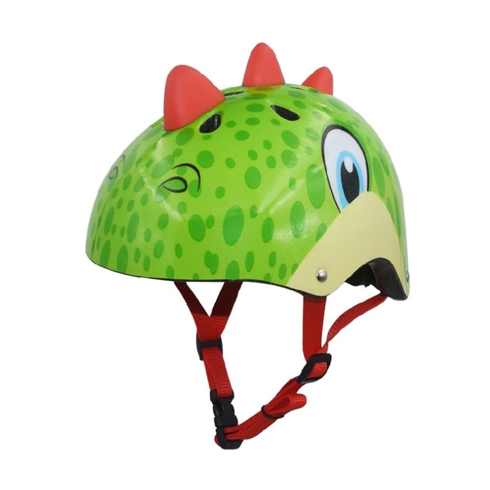 หมวกจักรยานเด็ก Q ABSOLUTE FCJ-103 ลายไดโนเสาร์ สีเขียว