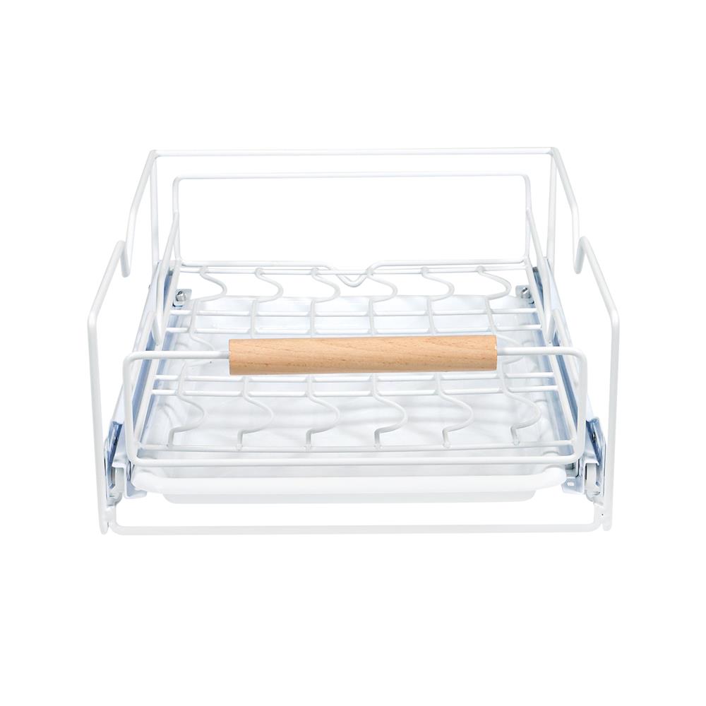 ตะกร้าเก็บชามในตู้ครัวมีรางเลื่อน KECH INSPACE