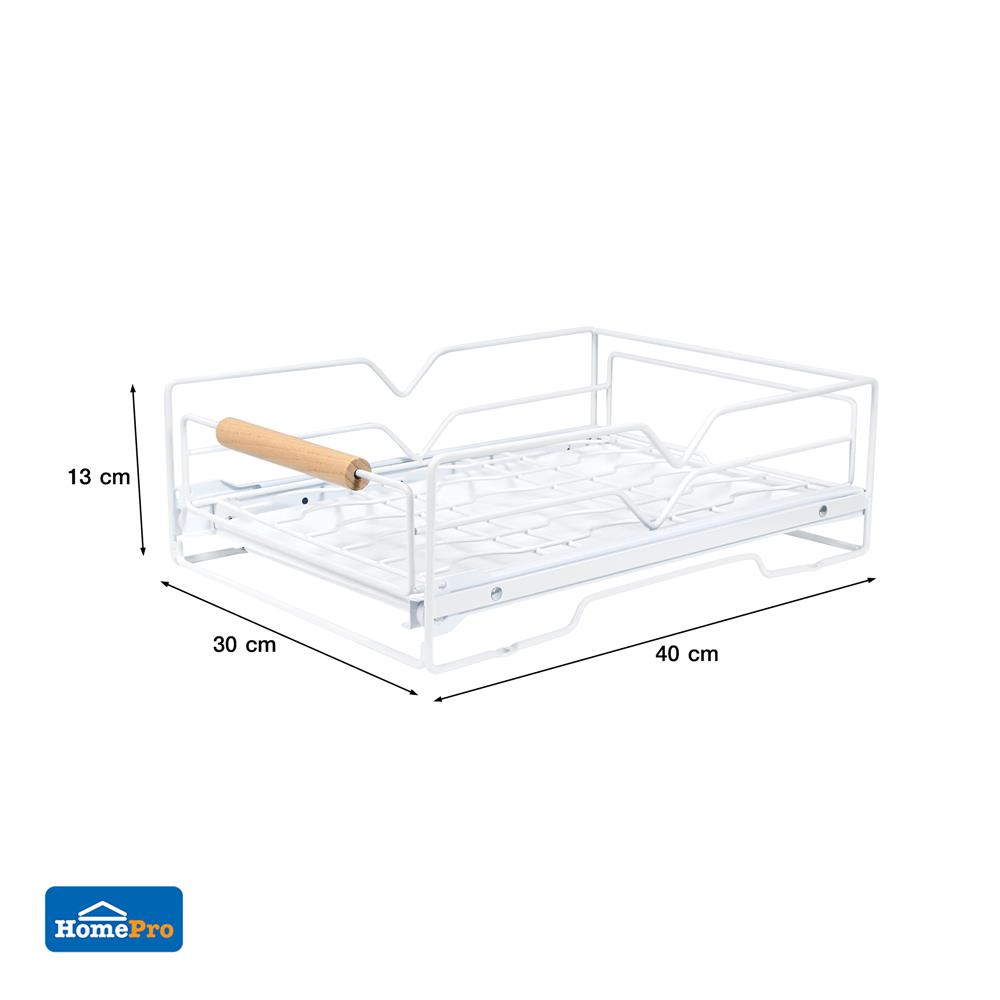 ตะกร้าเก็บชามในตู้ครัวมีรางเลื่อน KECH INSPACE