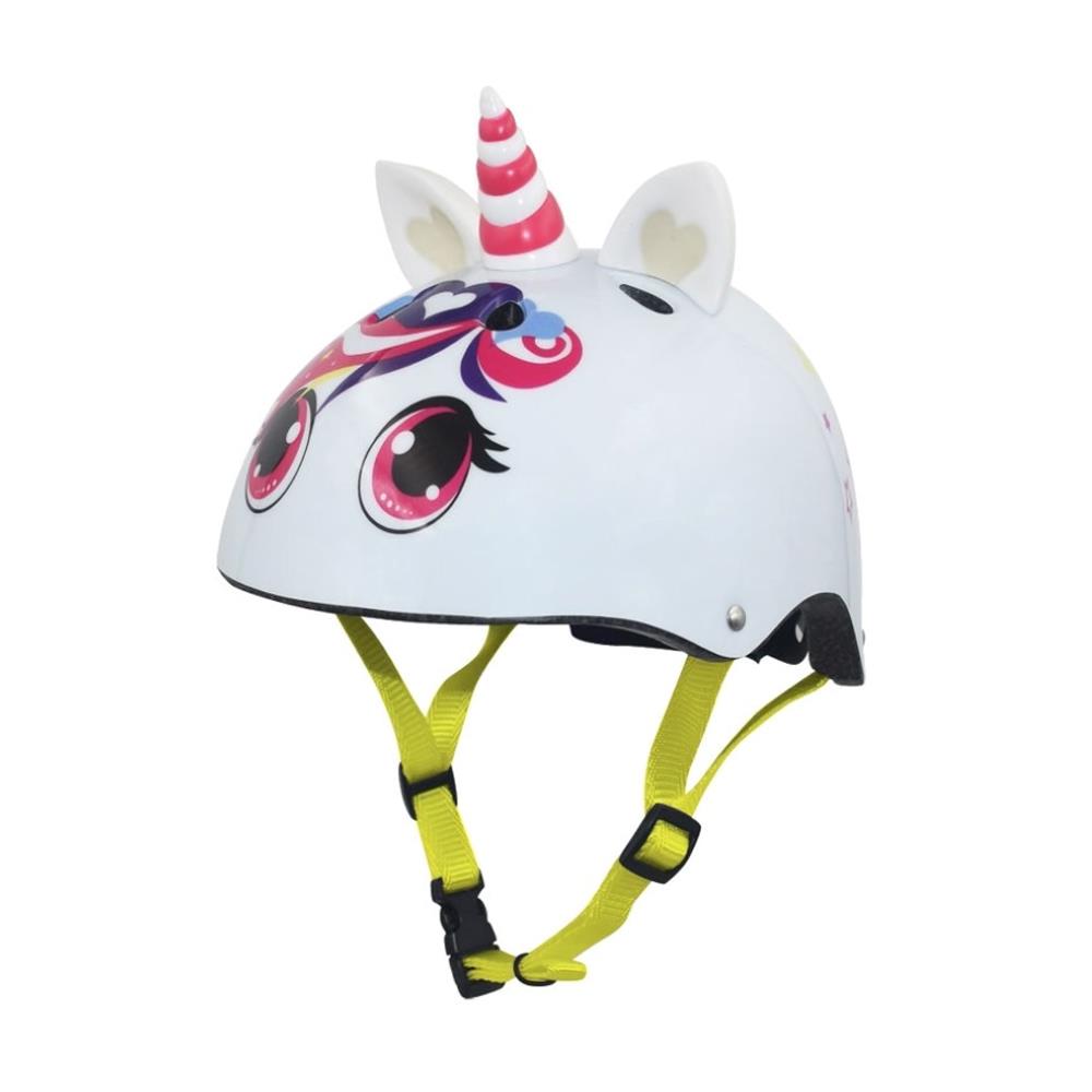 หมวกจักรยานเด็ก Q ABSOLUTE FCJ-103 ลายม้ายูนิคอร์น สีขาว