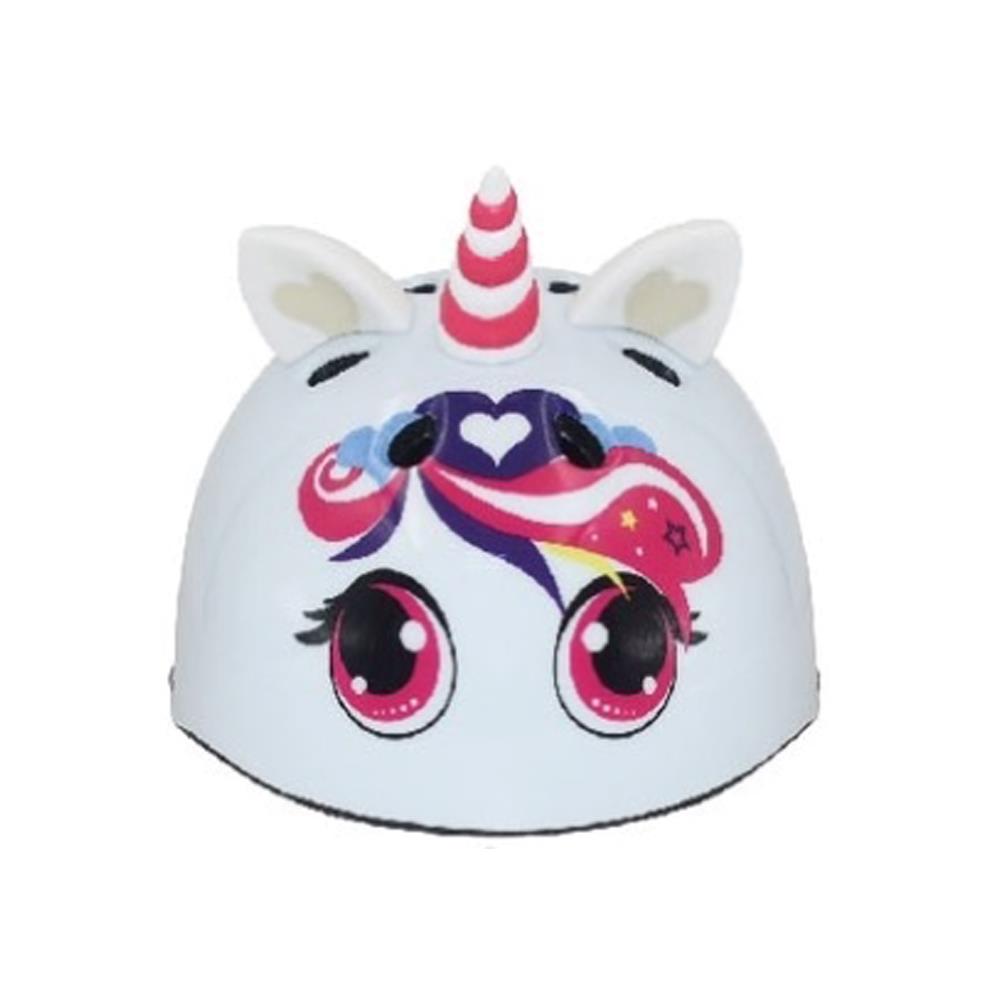 หมวกจักรยานเด็ก Q ABSOLUTE FCJ-103 ลายม้ายูนิคอร์น สีขาว