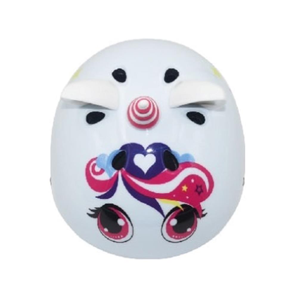 หมวกจักรยานเด็ก Q ABSOLUTE FCJ-103 ลายม้ายูนิคอร์น สีขาว