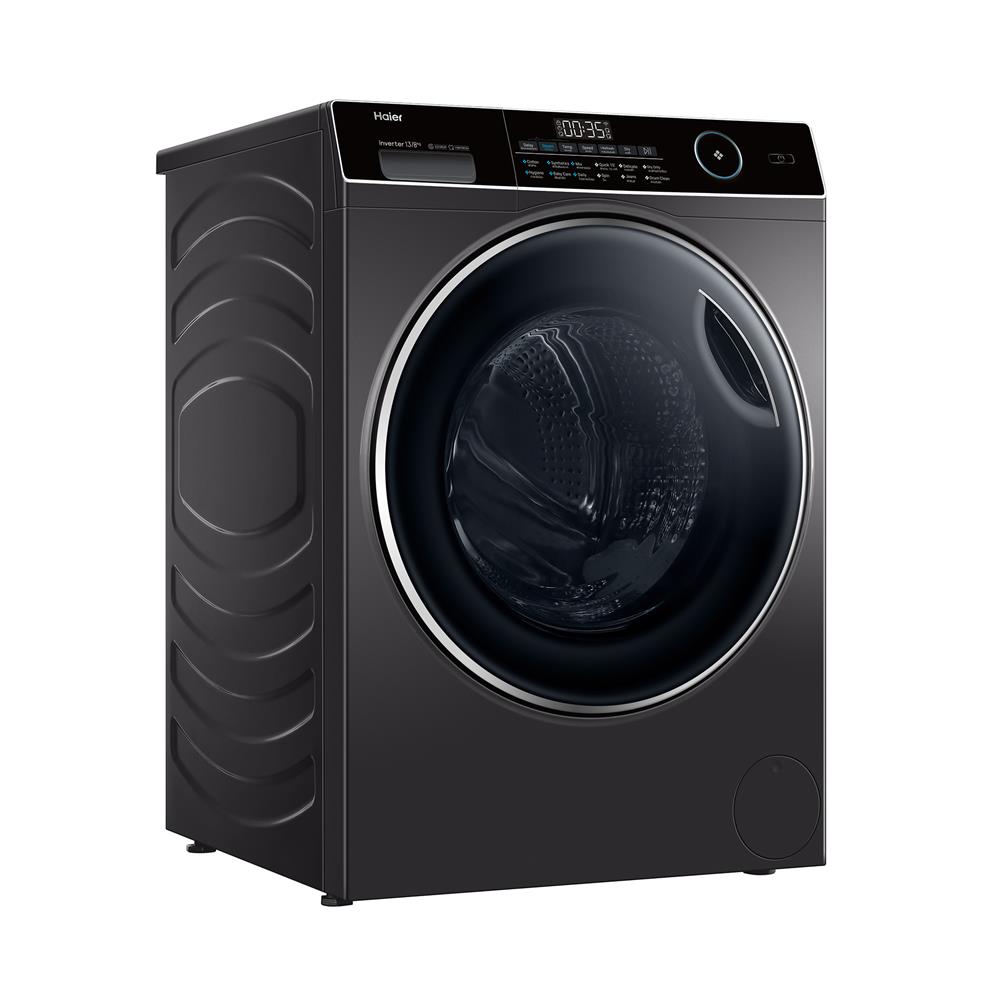 เครื่องซักอบผ้าฝาหน้า HAIER HWD130-BP14959S8 13/8 กก. 1400RPM อินเวอร์เตอร์ สีเทาเข้ม