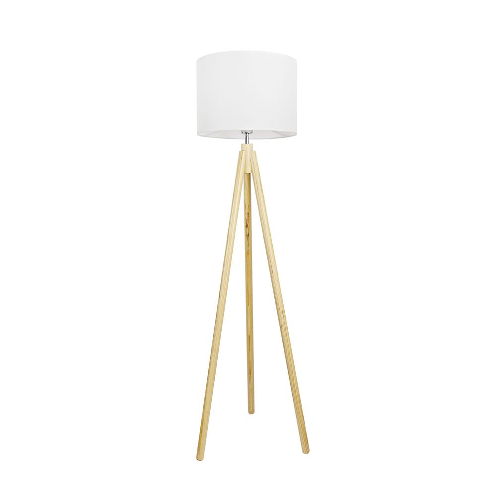 ไฟตั้งพื้น CARINI F190273 สีขาว/ลายไม้ 1 หัว_0