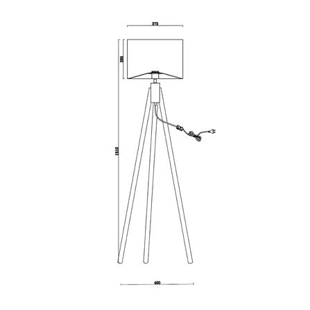 ไฟตั้งพื้น CARINI F190273 สีขาว/ลายไม้ 1 หัว_6