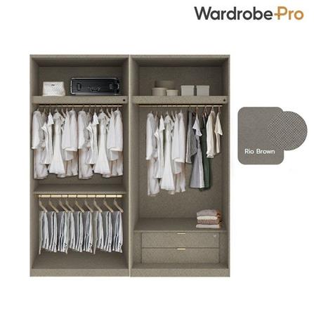 ตู้เสื้อผ้า 4 บานเปิด SB BUILT IN WARDROBE PLUS 59061004 200 ซม. สีดำ_2