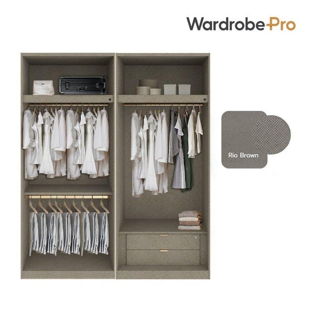 ตู้เสื้อผ้า 4 บานเปิด SB BUILT IN WARDROBE PLUS 59061005 200 ซม. สีชมพู