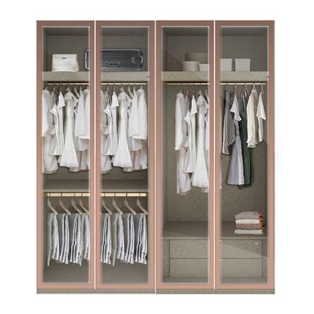 ตู้เสื้อผ้า 4 บานเปิด SB BUILT IN WARDROBE PLUS 59061005 200 ซม. สีชมพู