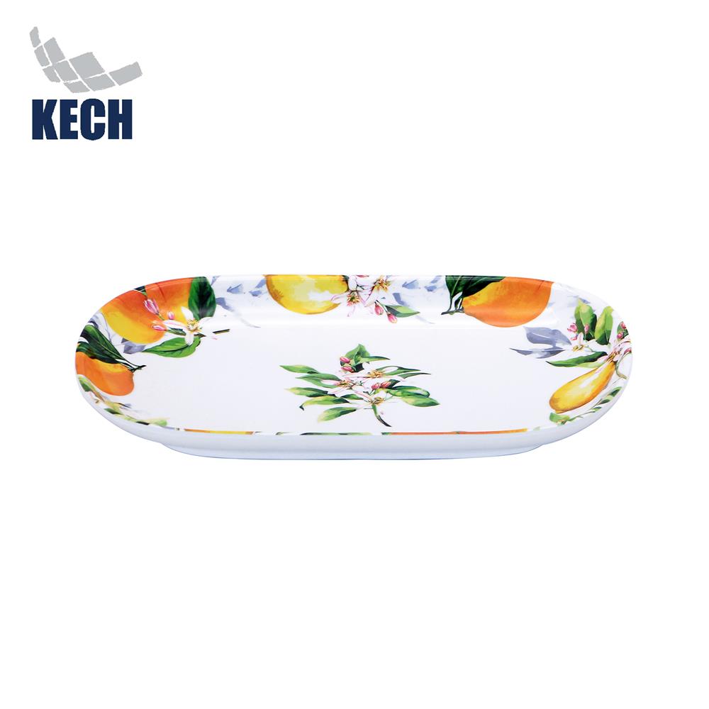 จานเมลามีนเปลเหลี่ยม 8.5 นิ้ว KECH LEMON TREE