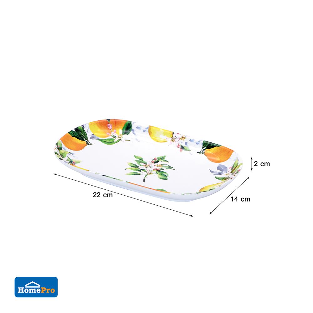 จานเมลามีนเปลเหลี่ยม 8.5 นิ้ว KECH LEMON TREE
