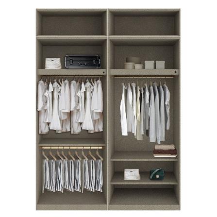 ตู้เสื้อผ้า 4 บานเปิด SB BUILT IN WARDROBE PLUS 59061103 200 ซม. สีไม้เข้ม_1