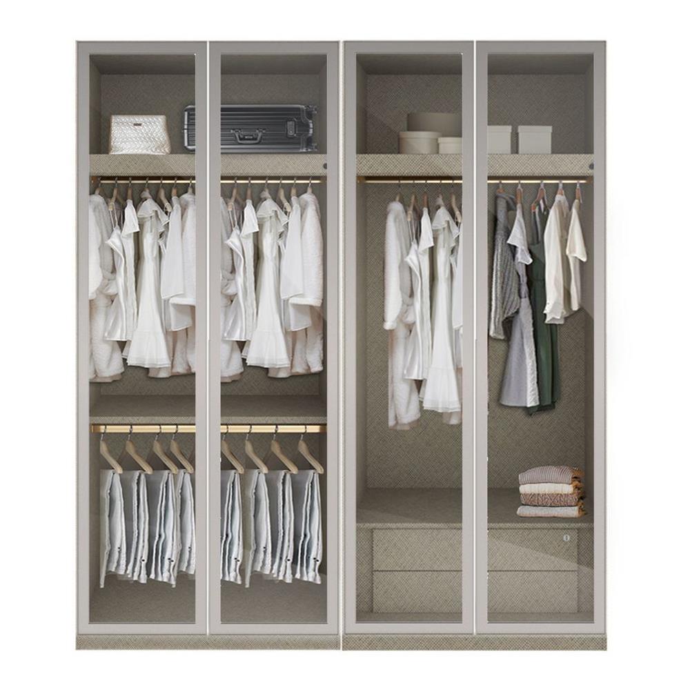 ตู้เสื้อผ้า 4 บานเปิด SB BUILT IN WARDROBE PLUS 59061003 200 ซม. สี RIO BROWN