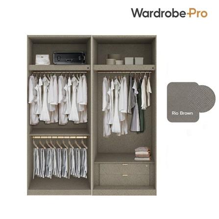 ตู้เสื้อผ้า 4 บานเปิด SB BUILT IN WARDROBE PLUS 59061003 200 ซม. สี RIO BROWN_2