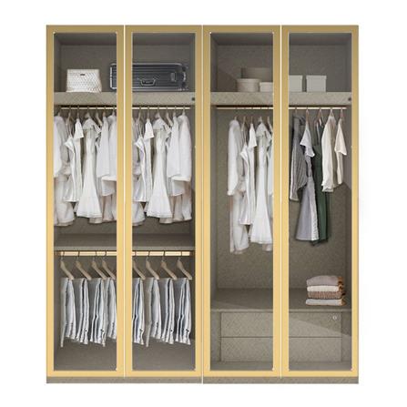 ตู้เสื้อผ้า 4 บานเปิด SB BUILT IN WARDROBE PLUS 59061002 200 ซม. สีทอง