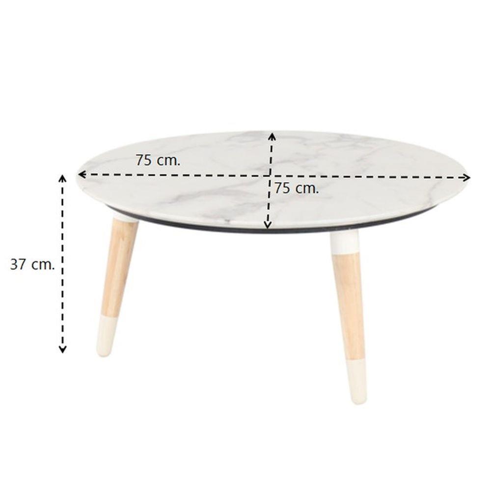 โต๊ะกลาง SB FURNITURE RACCO 19173664 75 ซม. สีขาว