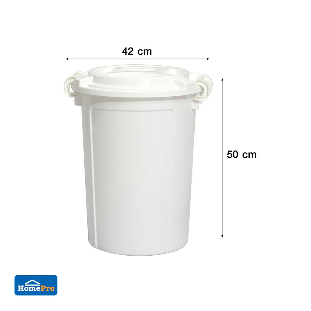 ถังน้ำกลมฝาล็อก PLIM 31 ลิตร สีขาว