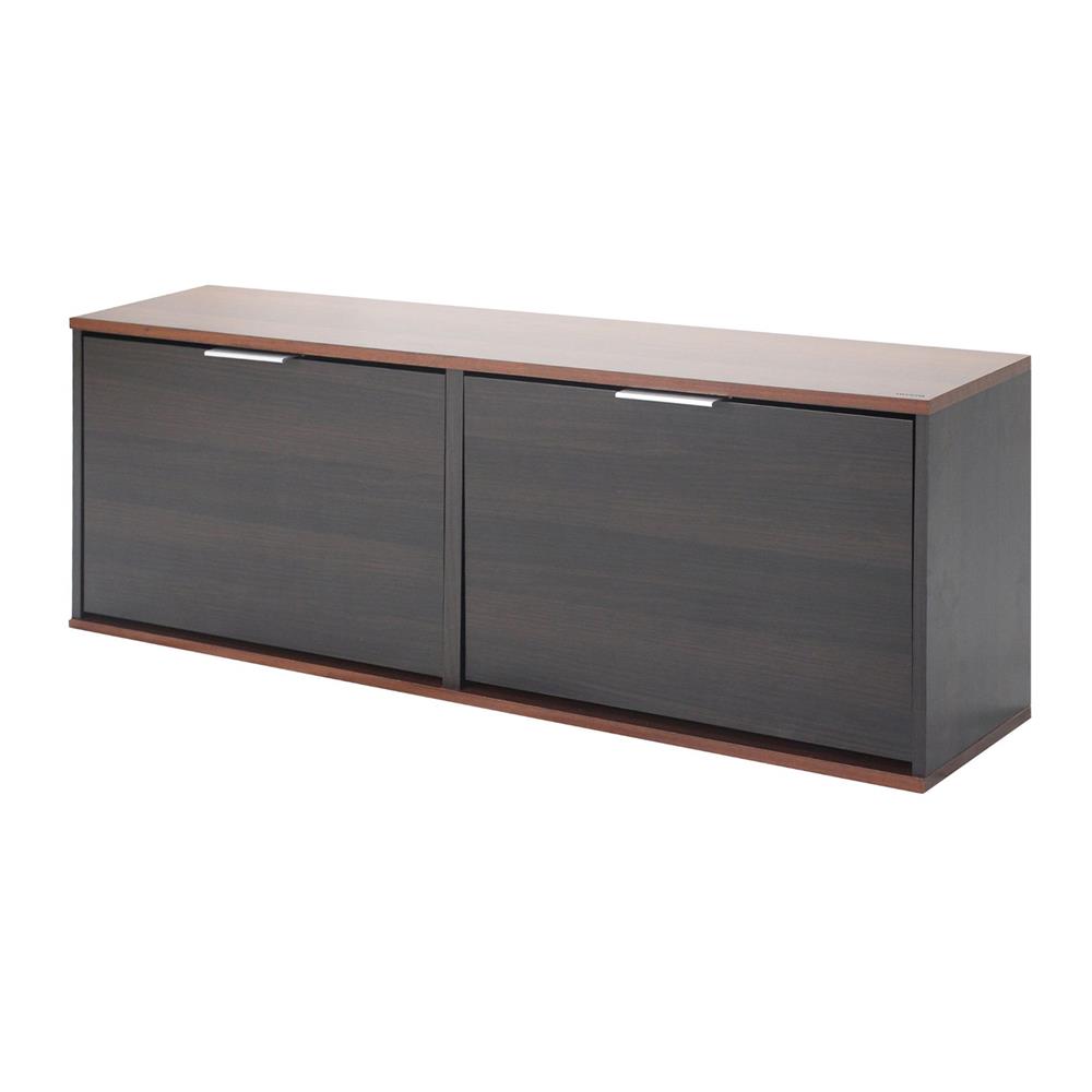 ตู้วางรองเท้า LUVORA SCHUHREAL LVR0037 120 ซม. สีดำ/น้ำตาลเข้ม