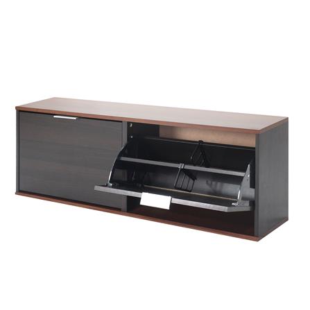 ตู้วางรองเท้า LUVORA SCHUHREAL LVR0037 120 ซม. สีดำ/น้ำตาลเข้ม_2