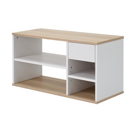 ชั้นวางรองเท้า LUVORA SCHUHREAL LVR0040 80 ซม. สีขาว/โอ๊ค