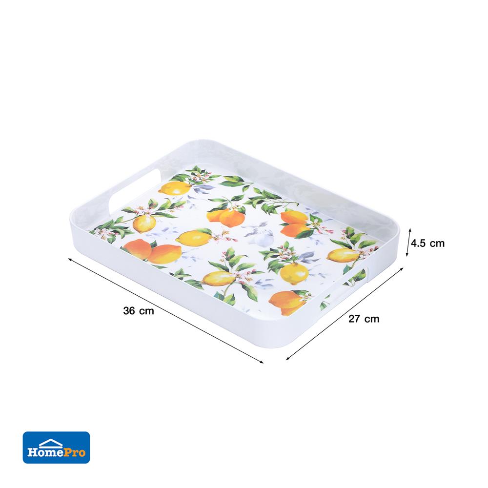 ถาดเหลี่ยมเมลามีน 14 นิ้ว KECH LEMON TREE