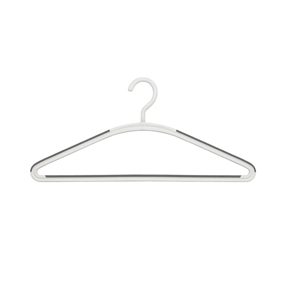 ไม้แขวนเสื้อ PLIM DOUBLE 14924 สีขาว/เทา แพ็ก 5 ชิ้น