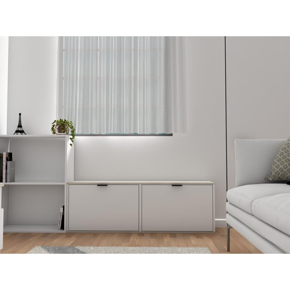 ตู้วางรองเท้า LUVORA SCHUHREAL LVR0038 120 ซม. สีขาว/โอ๊ค