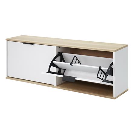 ตู้วางรองเท้า LUVORA SCHUHREAL LVR0038 120 ซม. สีขาว/โอ๊ค_3