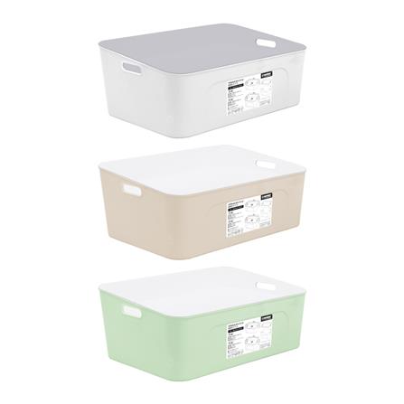 กล่องฝาปิดมีหูจับ 28 ลิตร STACKO 31x45x17 ซม. คละสี (1 ชิ้น)_1