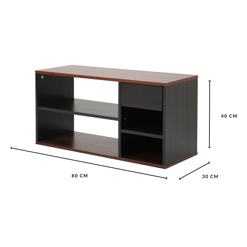 ชั้นวางรองเท้า LUVORA SCHUHREAL LVR0039 80 ซม. สีดำ/น้ำตาลเข้ม