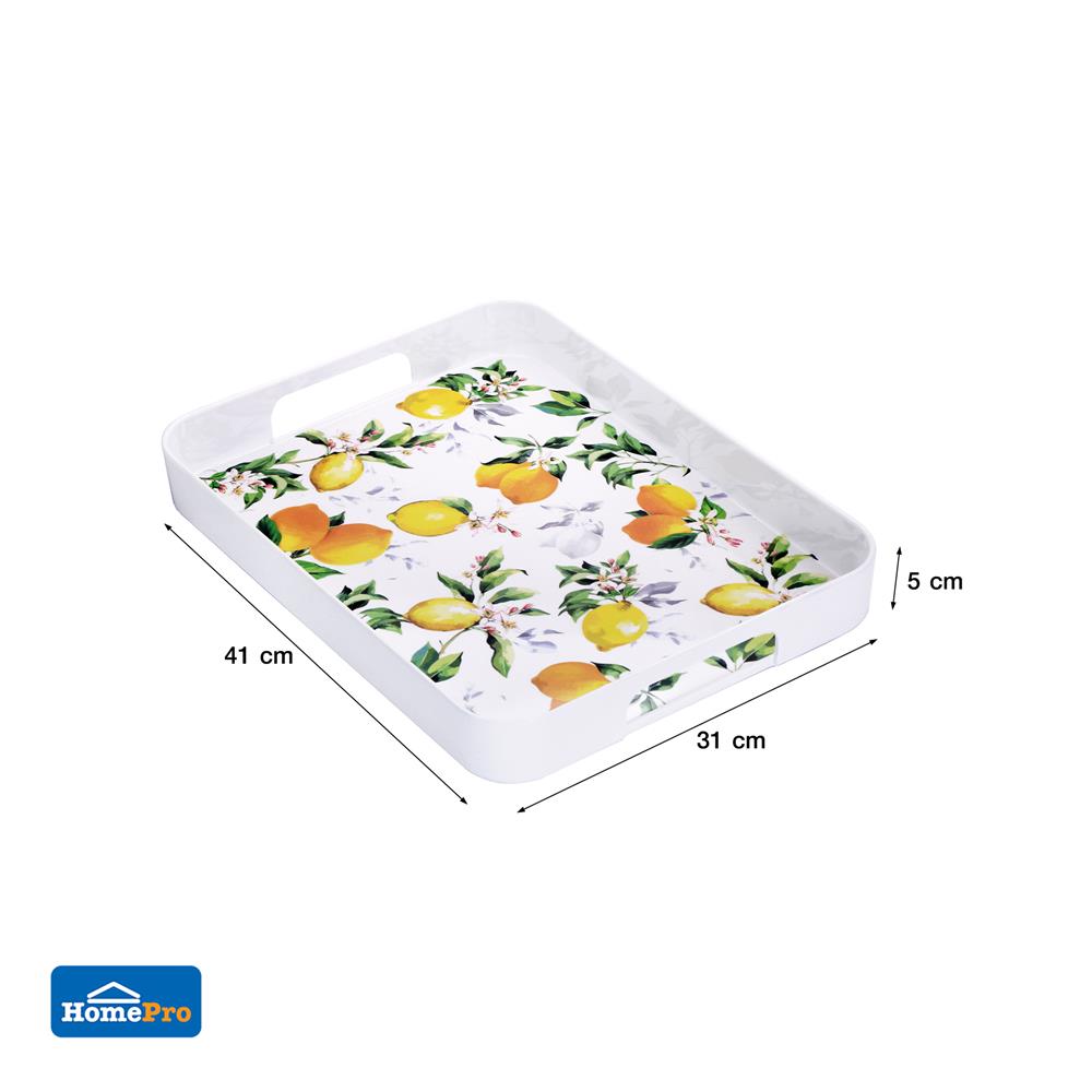 ถาดเหลี่ยมเมลามีน 16 นิ้ว KECH LEMON TREE