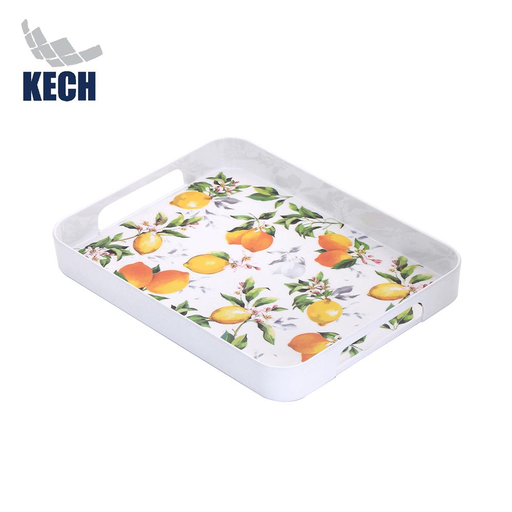 ถาดเหลี่ยมเมลามีน 12 นิ้ว KECH LEMON TREE