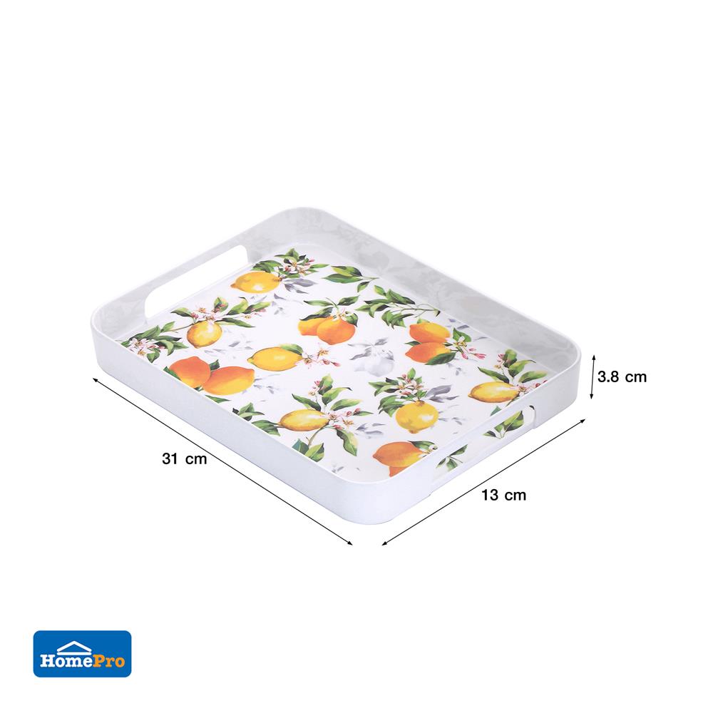 ถาดเหลี่ยมเมลามีน 12 นิ้ว KECH LEMON TREE