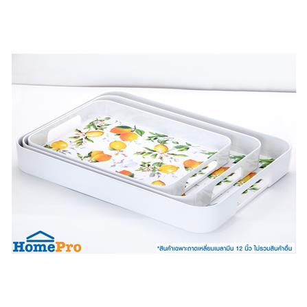 ถาดเหลี่ยมเมลามีน 12 นิ้ว KECH LEMON TREE_5