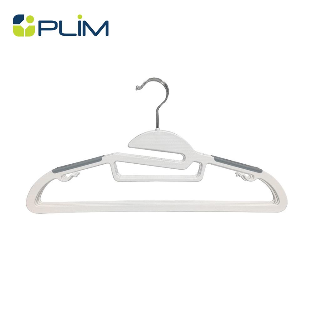 ไม้แขวนเสื้อ PLIM OLIVE 14918 สีขาว/เทา แพ็ก 5 ชิ้น_1