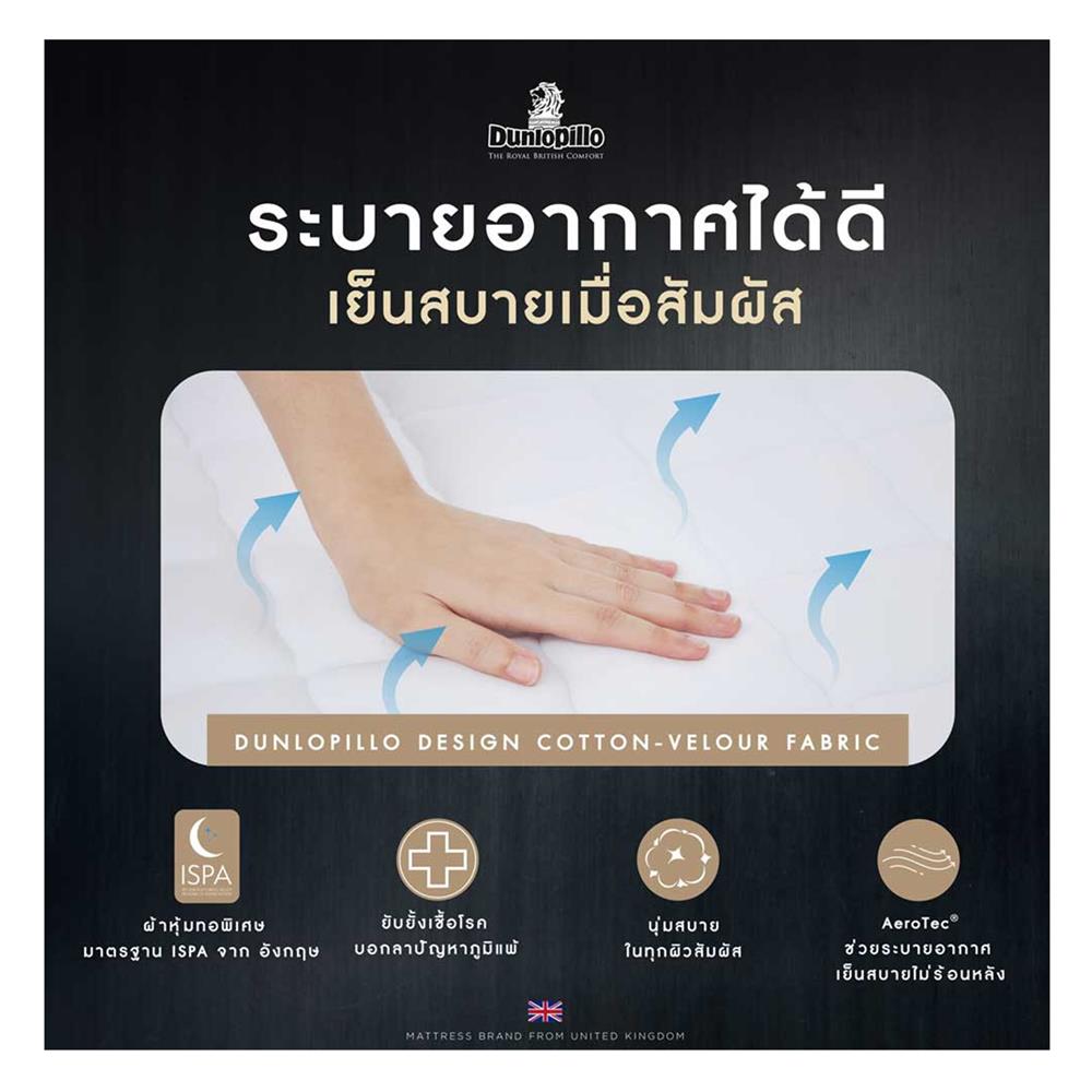 ที่นอน 6 ฟุต DUNLOPILLO DONALD พร้อมชุดเครื่องนอน 11 ชิ้น