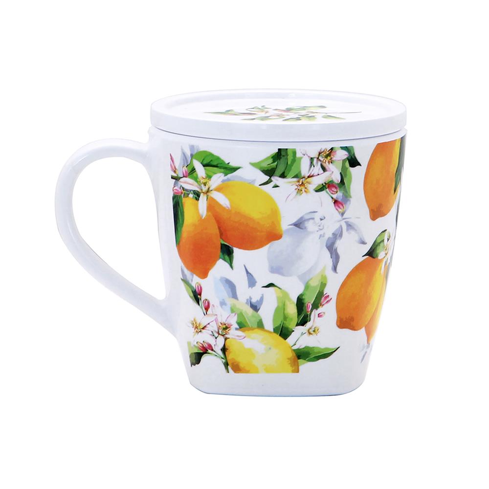 ถ้วยหูพร้อมฝาเมลามีน 400 มล. KECH LEMON TREE