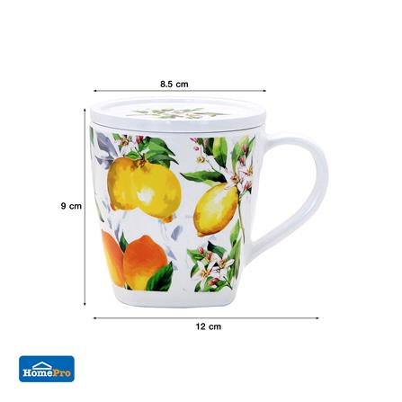 ถ้วยหูพร้อมฝาเมลามีน 400 มล. KECH LEMON TREE_5